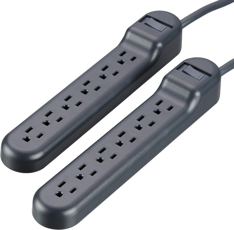 2.5ft 6 AC Outlets Surge Protector