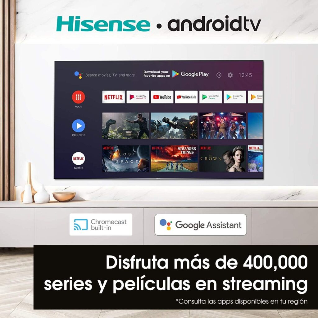 Hisense 43" Smart TV - 4K UHD, Android, Google Assistant - Image 4