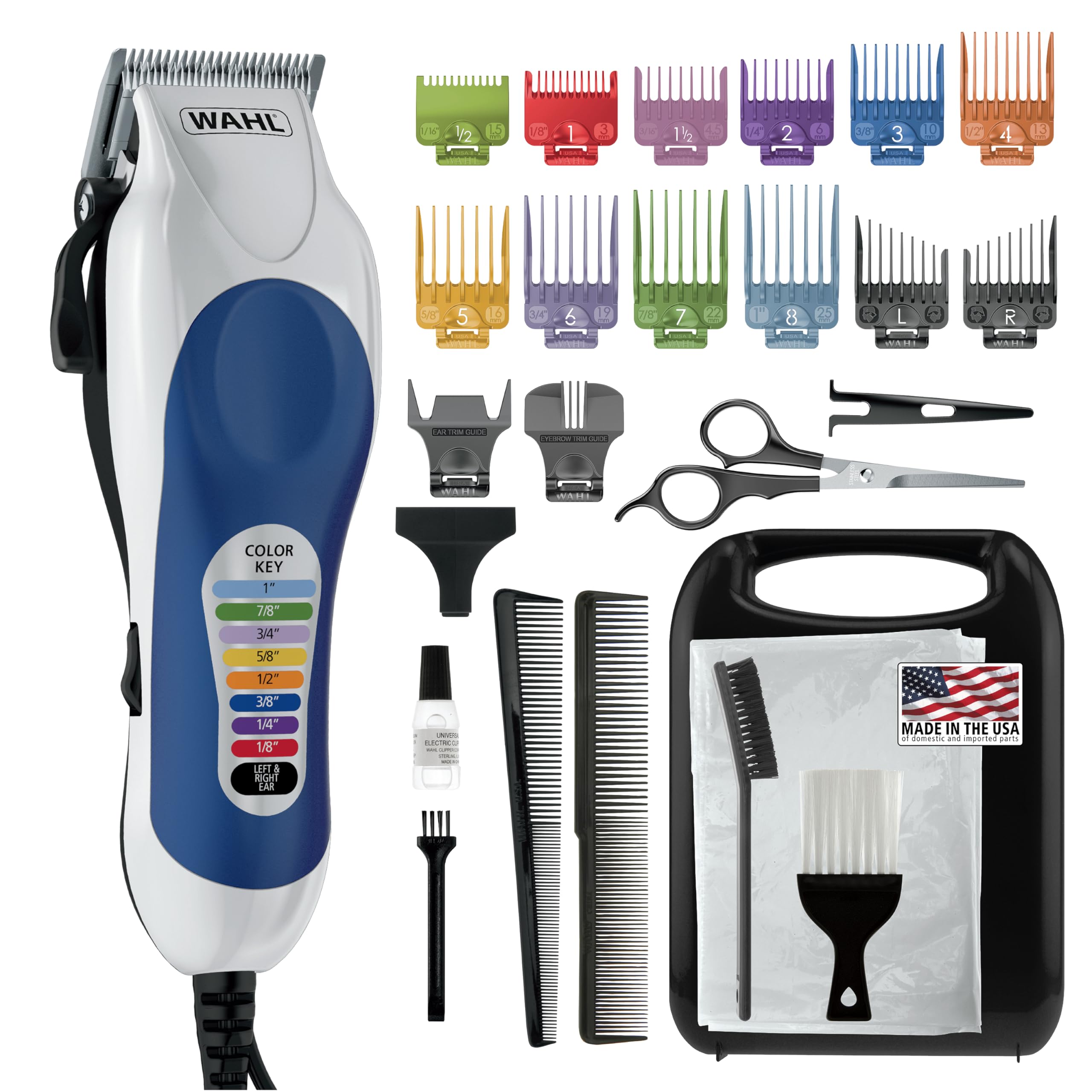 817n8pCIKRL.jpg Wahl Color Pro Plus Haircutting Clipper Kit - 22 Pieces - Image 1