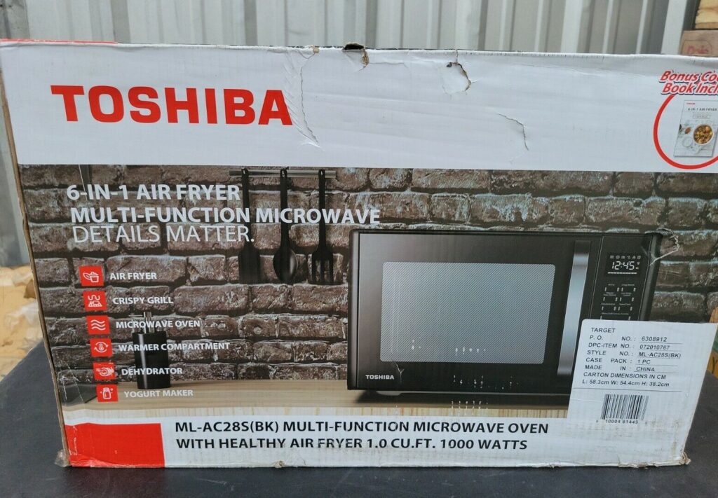 Toshiba 1.0 Cu Ft Microwave - 6-in-1 Multi-Function, Air Fry - Image 2