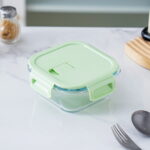 Square Glass Food Storage Container 800ml - Stackable Leakproof - Image 9