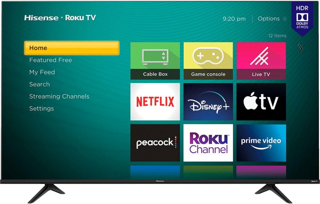 Hisense 65" 4K Smart Roku TV - HDR10, Dolby Vision