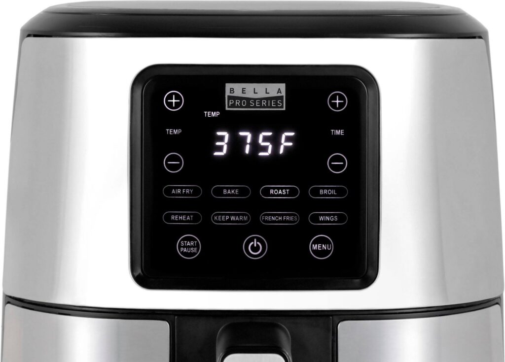 Bella Pro 4.2-Qt Air Fryer - Touchscreen, 1500W, Stainless Steel - Image 5