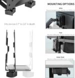 VIVO Adjustable Under Desk Mini PC Mount Bracket - Black - Image 2