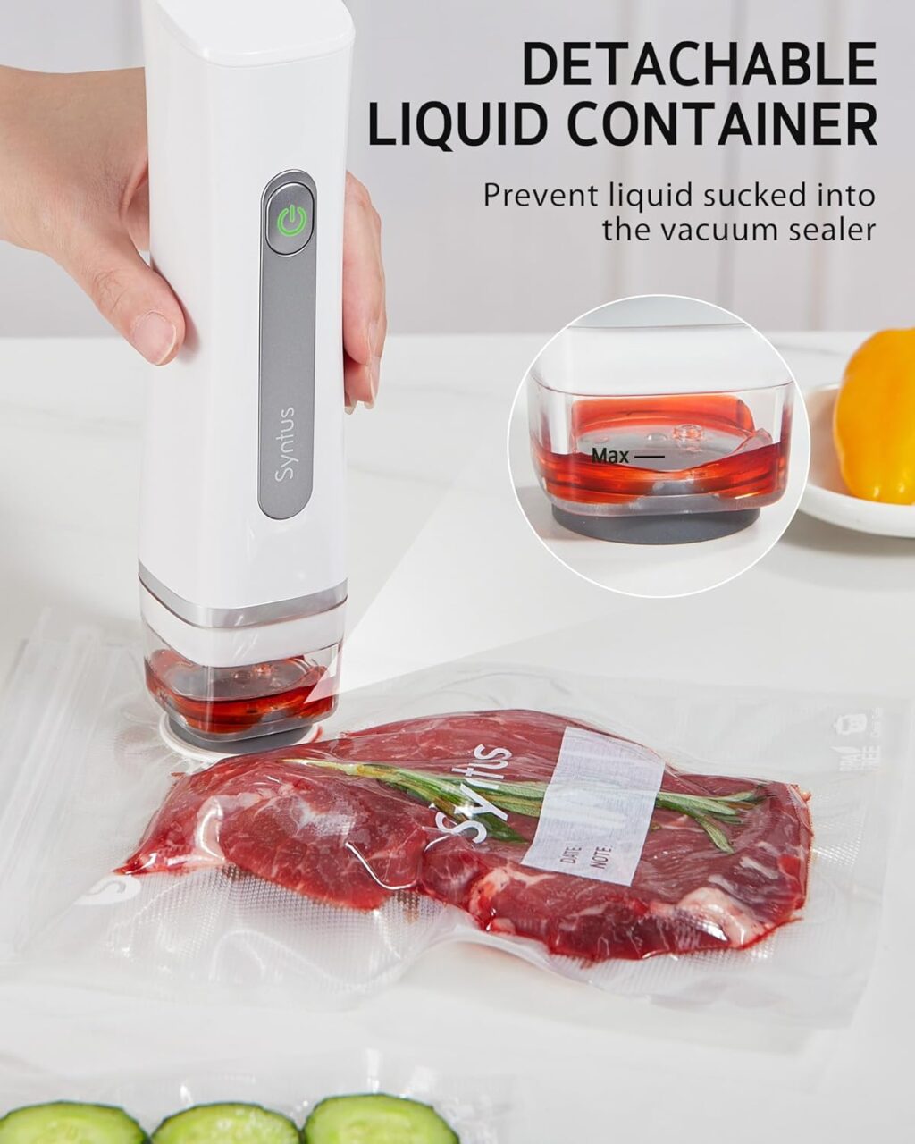 Vacuum Sealer Bag 22×21 cm - White Valve Zipper Food Storage - Image 4