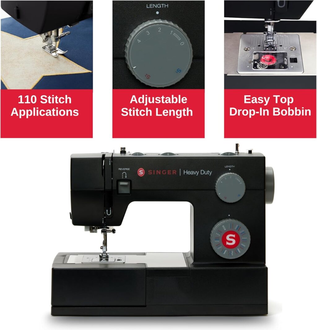 Singer Heavy Duty Sewing Machine 32-Stitch 1100SPM Metal Frame - Image 5