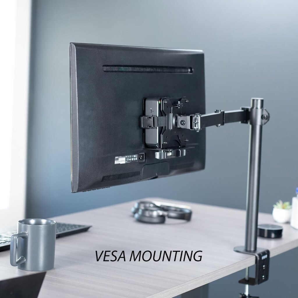 VIVO Adjustable Under Desk Mini PC Mount Bracket - Black - Image 3