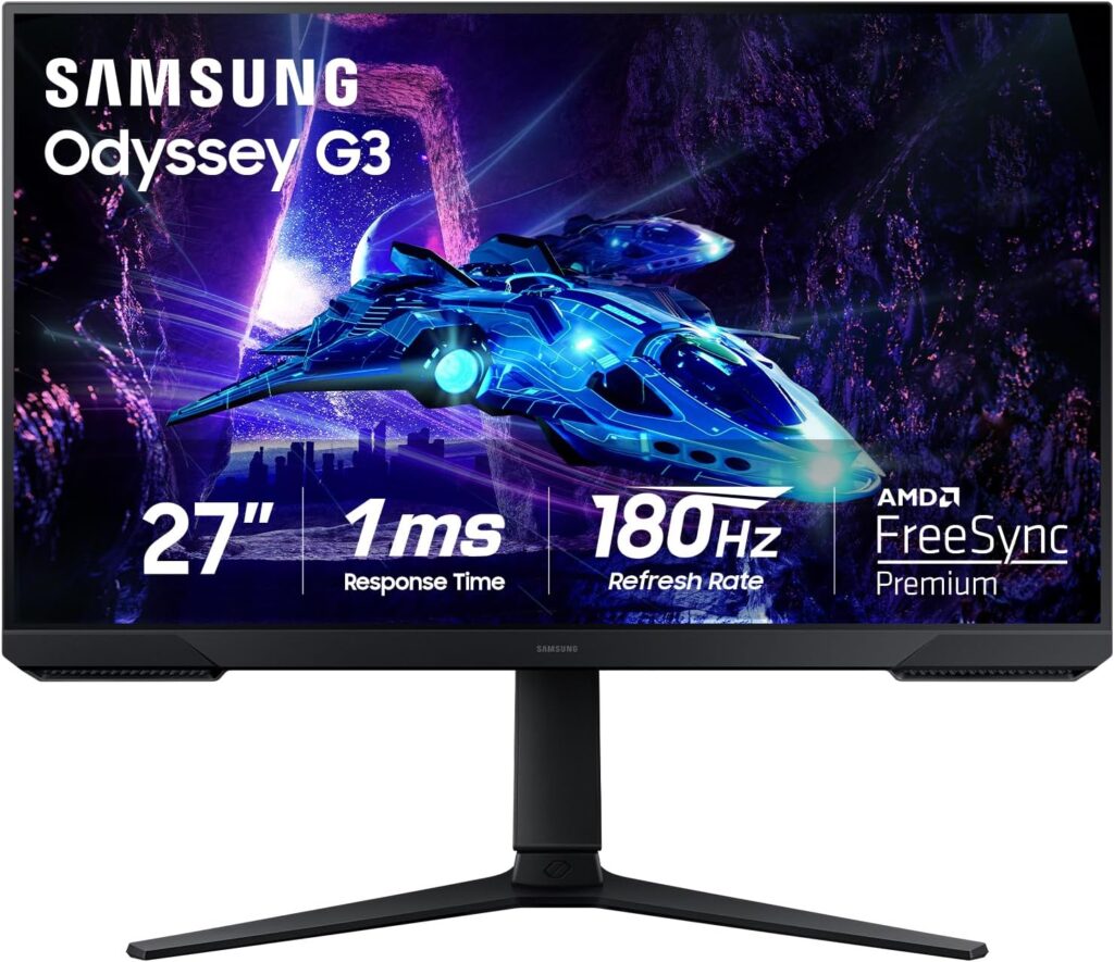 Samsung 27" Odyssey G3 Gaming Monitor 180Hz FHD DisplayPort