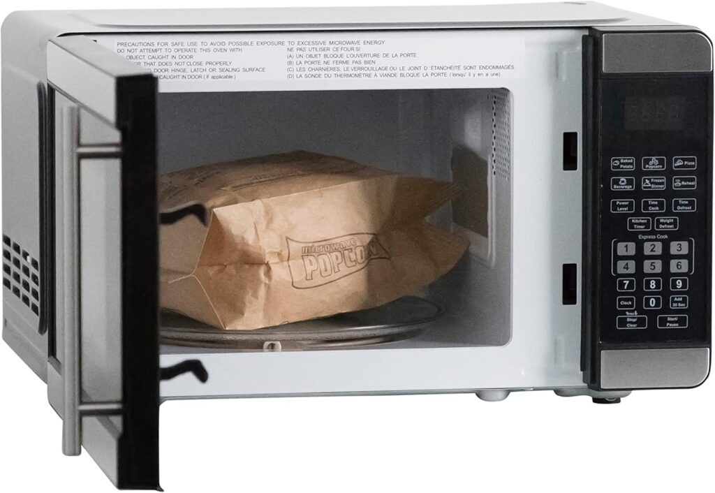 West Bend 0.7 Cu Ft Microwave Oven - Stainless Steel, 700W - Image 4