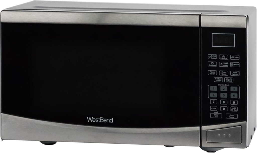 West Bend 0.9 Cu Ft Microwave - 900W, 10 Power Levels, Defrost