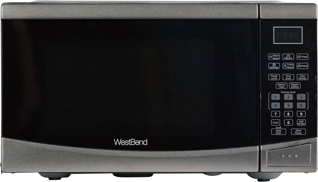 West Bend 0.9 Cu Ft Microwave - 900W, 10 Power Levels, Defrost - Image 3