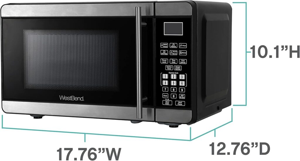 West Bend 0.7 Cu Ft Microwave Oven - Stainless Steel, 700W - Image 6
