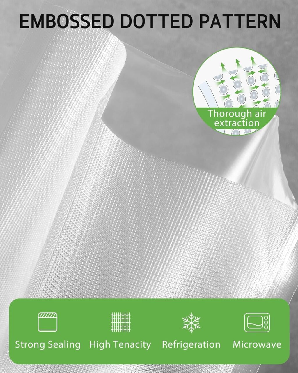 Vacuum Sealer Roll 25×500cm Embossed Food Storage Bags Roll - Image 4