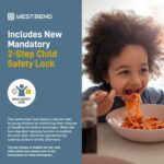 West Bend 0.9 Cu Ft Microwave - 900W, 10 Power Levels, Defrost - Image 5