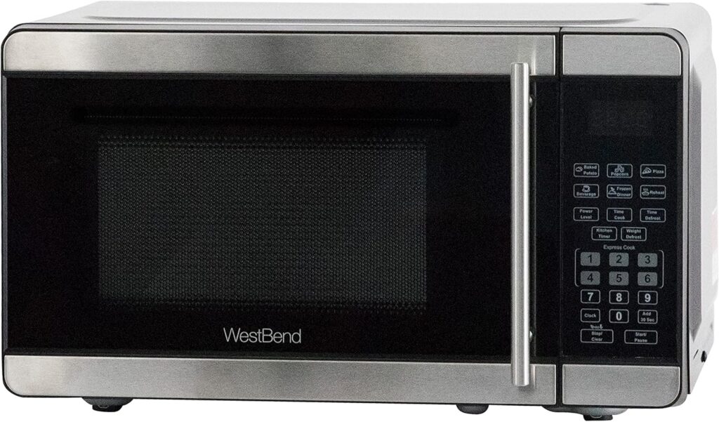 West Bend 0.7 Cu Ft Microwave Oven - Stainless Steel, 700W