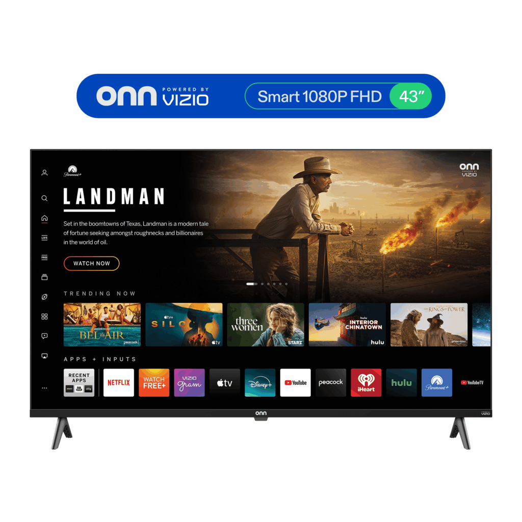 Onn 43" Class Smart TV - 1080p FHD, Vizio OS, HDR10, WiFi