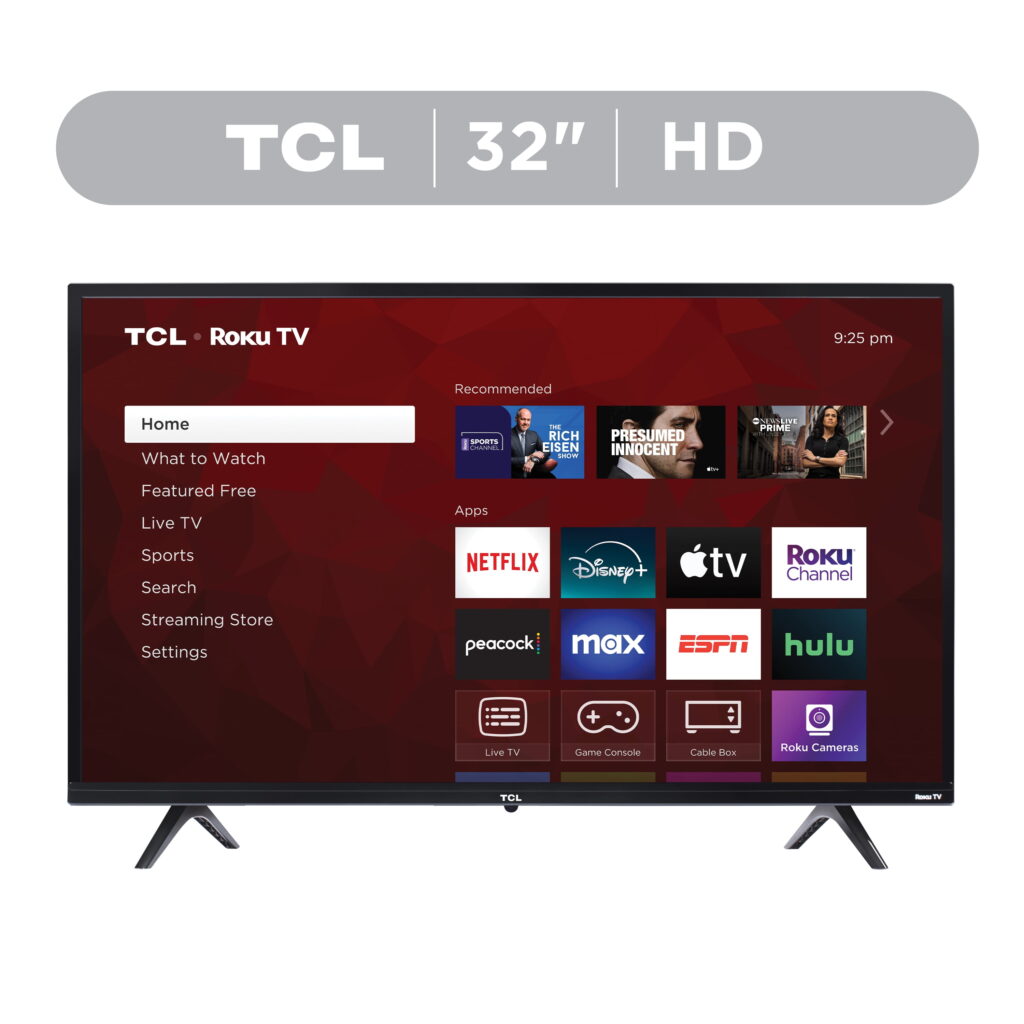 TCL 32" Smart TV - 720p HD, Roku, Dolby Audio,...