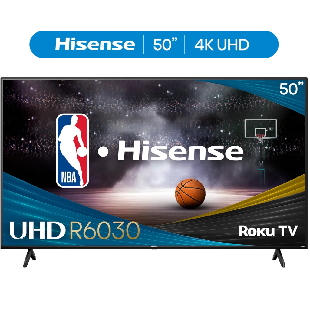Hisense 50" 4K Smart TV - Roku, Dolby Vision HDR,...